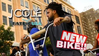 J COLE’S NEW DREAMVILLE BIKE Riding in HOUSTON Built by FATLIP USA BMX [upl. by Kalil513]