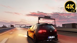 545HP amp VW GOLF 75R  Sunset Rain Dangerous  Assetto Corsa  4K [upl. by Suirred253]