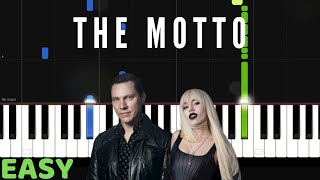 The Motto  Tiesto and Ava Max  EASY Piano Tutorial  Tunes WIth Tina [upl. by Siskind]