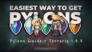 Get All The Pylons With Just Two NPCs  Terraria Pylon Guide  Terraria 144 [upl. by Clotilde]