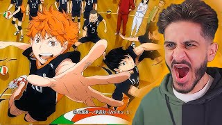 Reacting to ALL HAIKYUU OPENINGS amp ENDINGS 17  My First EVER Sports Anime [upl. by Forta31]