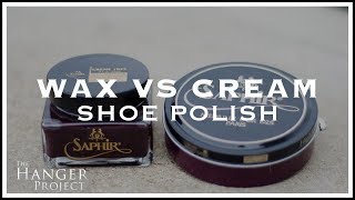 Wax VS Cream Shoe Polish Demonstration [upl. by Carmelita]