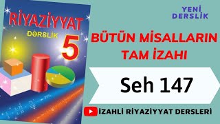 5ci sinif seh Riyaziyyat 147 Deyisenli ifadelerİfadelerin sadelesdirilmesi butun misallarin helli [upl. by Podvin]