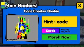 How to get CODE BREAKER Noobie in FIND THE NOOBIES MORPHS  CODE  Roblox [upl. by Asta34]