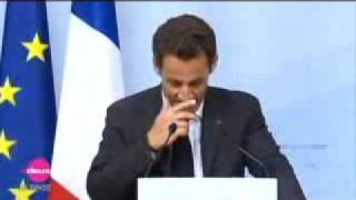 NICOLAS SARKOZY UBRIACO AL SUMMIT DEL G8 [upl. by Findley]