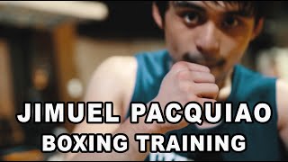 PACQUIAOS SON JIMUEL DOING SOME BOXING TRAINING [upl. by Kassie]