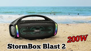 Tribit StormBox Blast 2  200W Portable Bluetooth Speaker Overview [upl. by Ahsienek204]