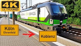 【4K】 Führerstandsmitfahrt Köln Ehrenfeld nach Koblenz HBF über EifeltorBonnRemagenAndernach [upl. by Aniroc]