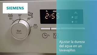 ¿Cómo ajustar la dureza del agua de un lavavajillas  SIEMENS [upl. by Biamonte]