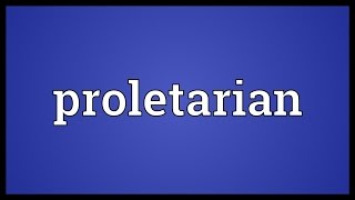 Proletarian Meaning [upl. by Thapa]