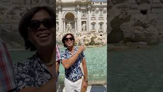 Make a wish in fontana di trevi rome italy travel [upl. by Atikihs]