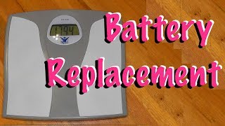 How to replace the batteries on a bathroom scale easy [upl. by Hevak]