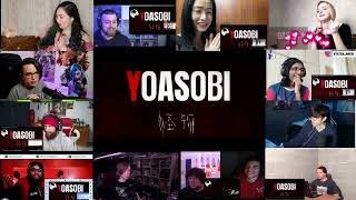 YOASOBI  「怪物」Kaibutsu Monster Official Music Video  REACTION MASHUP [upl. by Nekcarb178]