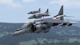 US AV8 Harrier II attack aircraft quickly hit 2 Battle helicopters l Realistic FPS [upl. by Strauss]