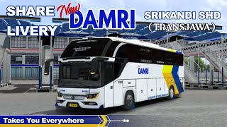 Share Livery New Damri Transjawa  SRIKANDI SHD  Bus Simulator Indonesia [upl. by Hepza]