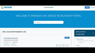 fungura KONTI nshyashya kuri MIFOTRA ubone akazi gashya Open Mifotra account job applications [upl. by Lorrimer507]