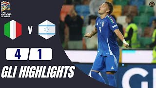 Italia  Israele 41 Gli Highlights  Lega delle Nazioni UEFA  20242025 [upl. by Nylesoy907]