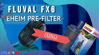 FLUVAL FX6 INFLOW with THE EHEIM PREFILTER [upl. by Odlavso]