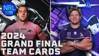 2024 NRL Grand Final Team Cards  NRL on Nine [upl. by Koerner]