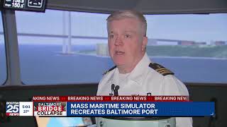 Massachusetts Maritime Academy vessel simulator recreates Port of Baltimore [upl. by Atiuqiram]