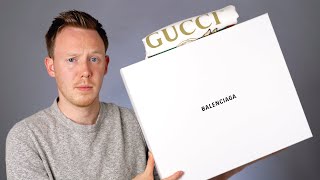 UNBOXING Crazy BALENCIAGA Sneakers amp My First GUCCI from Farfetch [upl. by Ayoral]