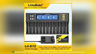 LiitoKala LiiS12 LiiS8 18650 21700 26650 9V Battery Charger LCD 12V Review [upl. by Erleena]