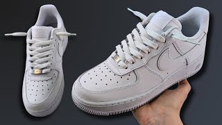 HOW TO LOOSE LACE NIKE AIR FORCE 1s BEST WAY [upl. by Jovitah]