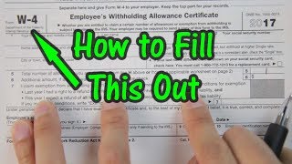 How to Fill Out Your W4 Tax Form [upl. by Enia]