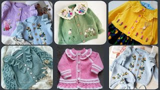 Multi colour sweater design for baby girlBaby girl sweater jacket baby girl outfit design ideas [upl. by Weisbrodt330]