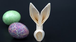 basteln zu Ostern Osterhasen falten aus Servietten  DIY [upl. by Benedicto]