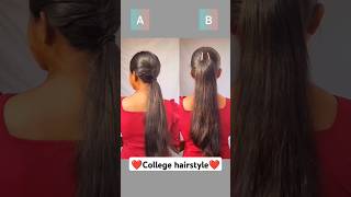 ❤️ college hairstyle 😍 trending short hairstyle subscribe [upl. by Williamson]