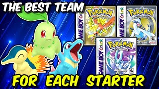 The BEST TEAM for Each Starter in Gen 2  Pokemon Gold Silver amp Crystal Guide [upl. by Halliday]