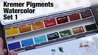 Review Kremer Pigments Watercolor Set 1 [upl. by Zara]