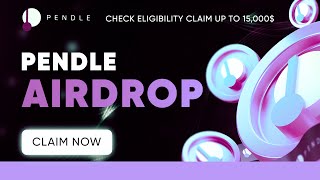 Crypto Airdrop  Pendle Airdrop 500000 worth of Pendle [upl. by Sergias]