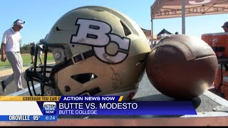 Butte College football improves to 40 after thrashing Modesto Junior College [upl. by Vary64]