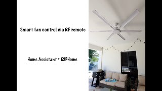 Smart fan control via RF cloning remote relays NodeMCU ESPHome Home Assistant [upl. by Birkner469]