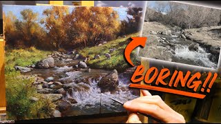 How a BAD photo can ruin your painting Landscape Oil painting TUTORIAL [upl. by Pinette810]