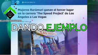 Mujeres rarámuris ganan 3er lugar en carrera de Los Ángeles a Las Vegas [upl. by Eidurt850]