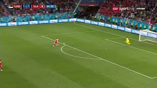 FIFA World Cup 2018 Switzerland  Serbia  90 Shaqiri turns the Game Swiss Commentator goes crazy [upl. by Eirised]