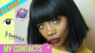 MOST REALISTIC COLORED CONTACTS ON DARK EYES Solotica Air Optix TTDEYE amp YamiColor [upl. by Elehcar127]