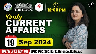 19 September Current Affairs 2024  Daily Current Affairs  Current Affairs Today [upl. by Thalia]