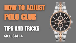 How To adjust Polo Club SB1104314 timewatchdc [upl. by Nnawaj]