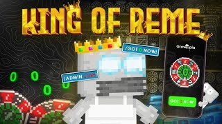 REALLY REME KING IN GROWTOPIA  AMAZING COMEBACK   GROWTOPIA CASINO REME  GIVEAWAY [upl. by Ecirb]