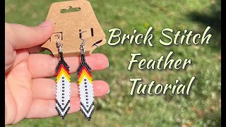 Feather Brick Stitch Tutorial [upl. by Philbert354]