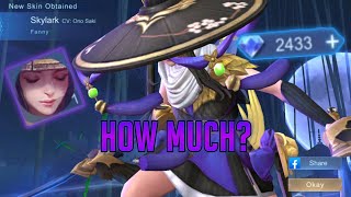 HOW MUCH FANNY EPIC SKIN SKYLARK GRAND COLLECTION EVENT  MLBB [upl. by Lilithe]