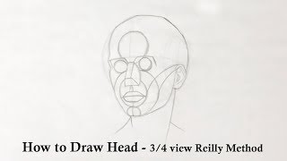 How to Draw Head  34 view using Reilly Method of Abstraction  Part 1 [upl. by Norda]