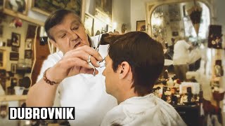 💈 Haircut at Cikis Old Town Dubrovnik Barber Shop  Muski Frizerski [upl. by Simmie]