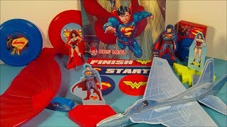 2014 SUPERMAN and WONDER WOMAN SET OF 5 WENDYS FULL COLLECTION VIDEO REVIEW [upl. by Kronick]