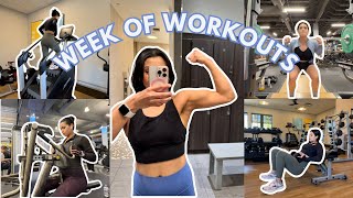 WEEK OF WORKOUTS  My 5Day Beginner Workout Split [upl. by Nhojleahcim914]