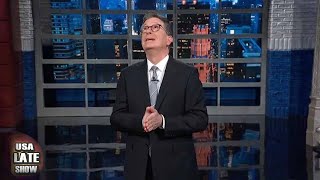 Stephen Colbert wont talk Trumps closing argument tonight [upl. by Haidebez91]